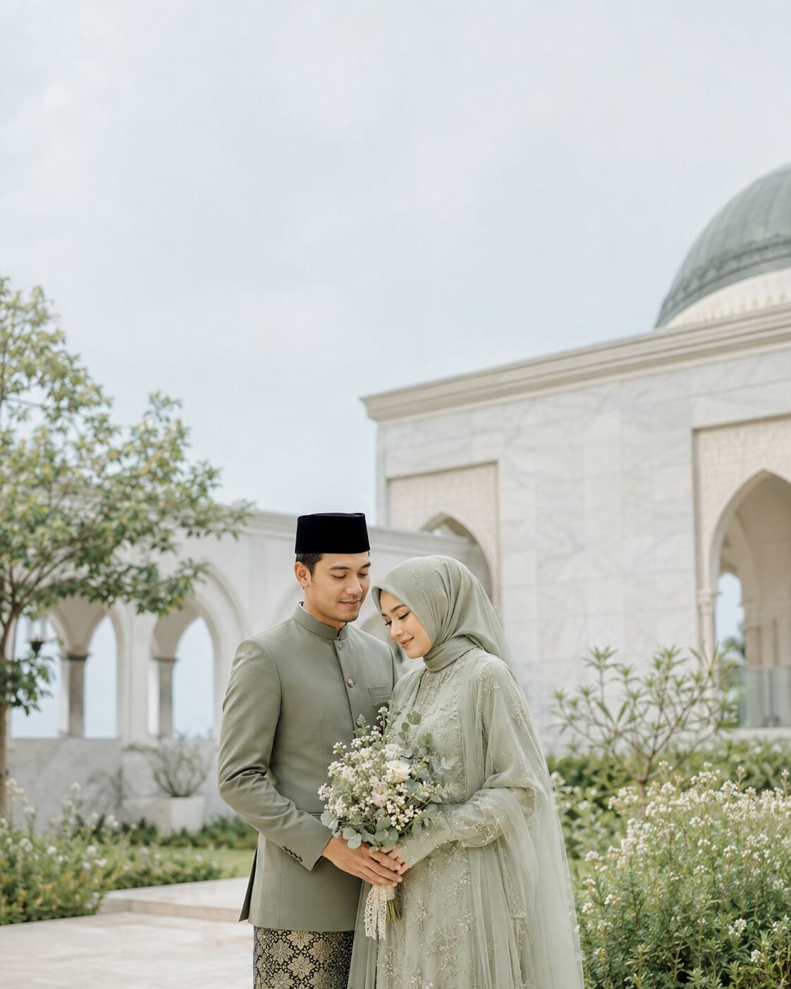 Sesi foto Nabila dan Rizwan